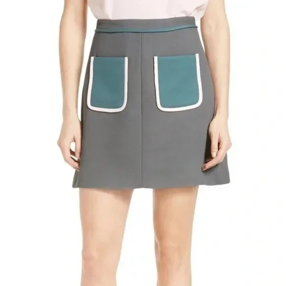 Ted Baker Naira Contrast Pocket Mini Skirt - Picture 4 of 8